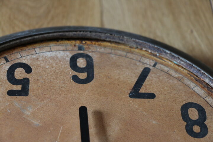 Brass wall clock 1950