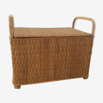 Vintage rattan chest 70 years