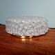 Large brass and frosted glass ceiling light, Hillebrand Lighting, 1970.