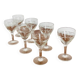 7 verres à vin blanc ciselés art deco années 20/30