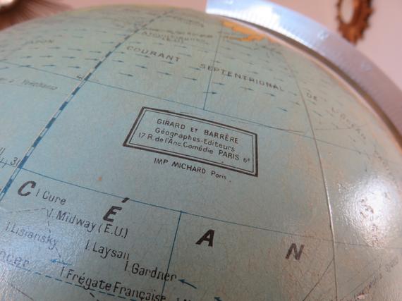 Globe Earth Girard and informed Baker years 40 50