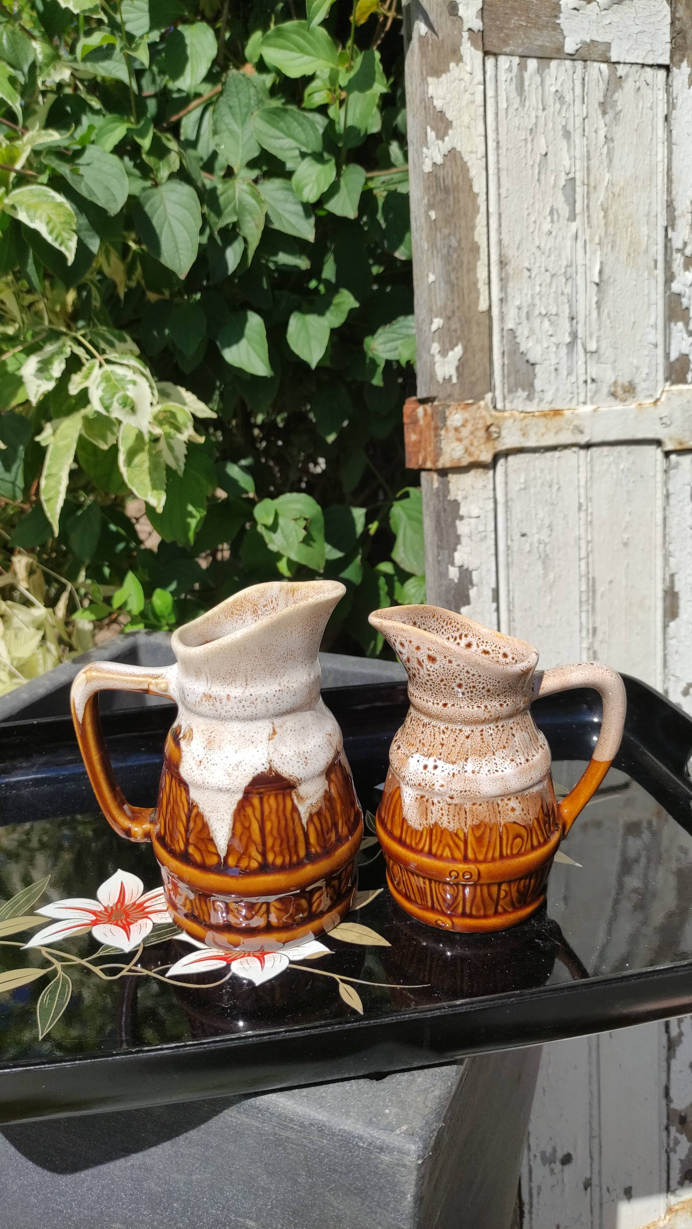 Duo of vintage pitchers Revol