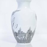 Beautiful vase signed Limoges – Decor C. Meliét – Vintage