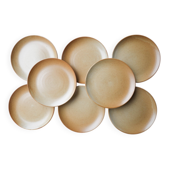 Lot de 8 assiettes à dessert Grès CNP Village