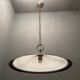 Italian Black and White Light Pendant in Murano Glass