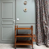 Vintage wooden serving trolley