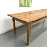 XXL solid walnut table with tapered legs