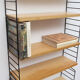 1960s wall unit in ash 7 shelves, Nisse Strinning