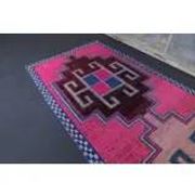 1970s Vintage Turkish Oushak Diamond Wool Runner 98x334