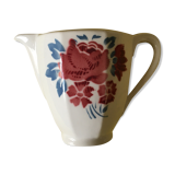 Badonviller milk pot or creamer, rose decoration