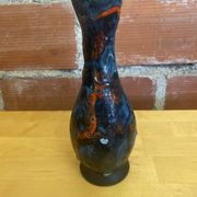 Vintage polychrome ceramic soliflore vase in the old style vallauris