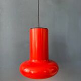 Vintage red space age cone pendant lamp
