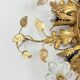 Gold-Plated Metal & Murano Crystal Flowers Flush Mount from Banci Firenze