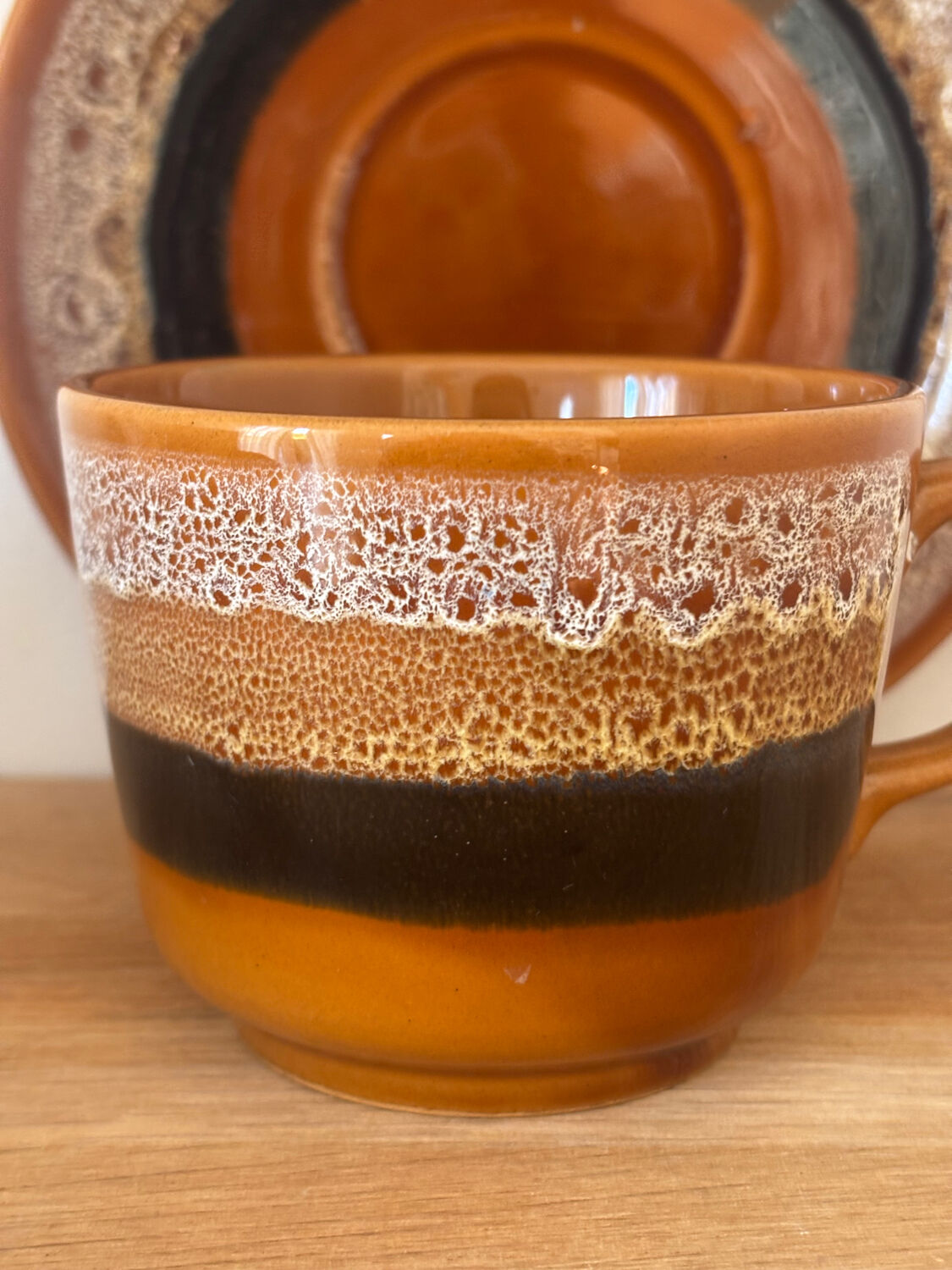 Vintage set of 2 cups and saucers Hawaii Sarreguemines