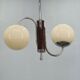 Czech Art Deco Chrome and Glass Chandelier, 1930s