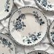 6 assiettes plates en terre de fer « Acacia » Moulin des Loups et Hamage