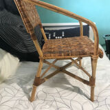 Chaise enfant en rotin