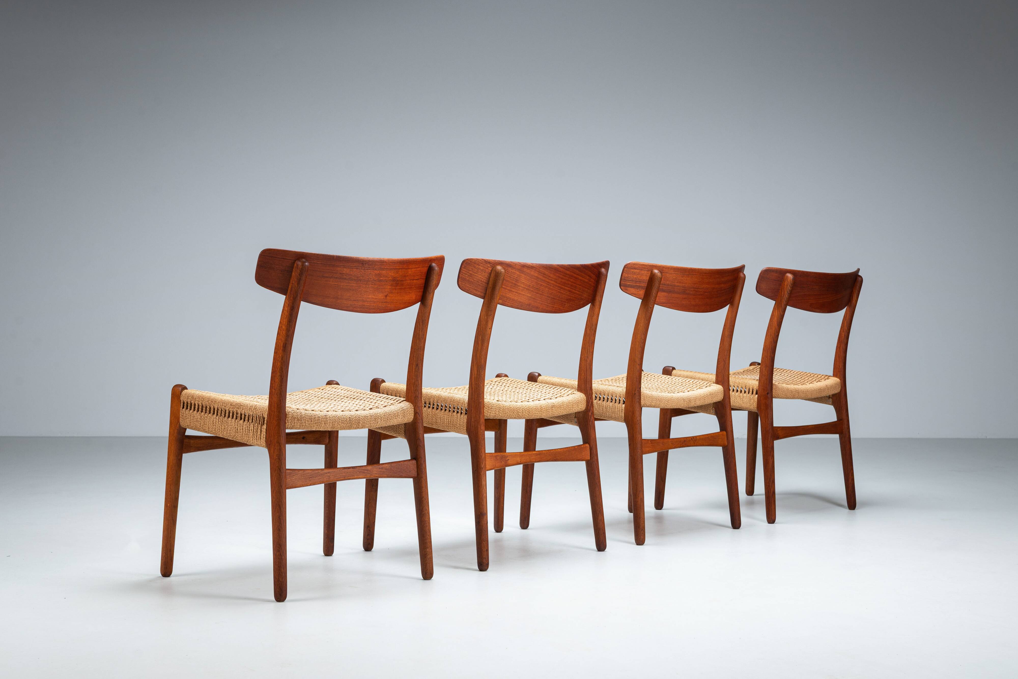 Hans J. Wegner set of four CH23 dining chairs