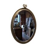 French classic Style Brass Mirror With Bow, 1950/60s