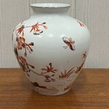 Vase décor oiseaux et papillons
