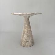 Table d'appoint en silver travertin