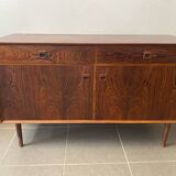 Scandinavian rosewood sideboard with 2 drawers by Eric Brouer for Mobelfabrik 1970