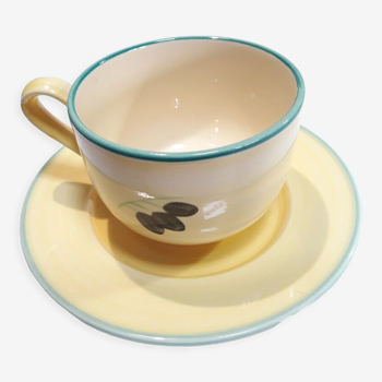 Breakfast Luneville hand painted pale yellow