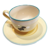 Petit déjeuner Luneville peint main jaune pâle