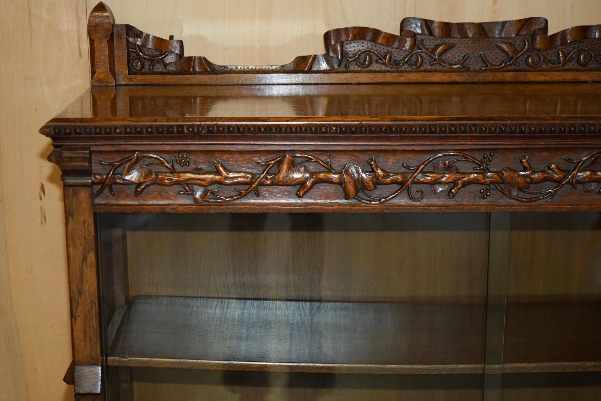 Gothic Revival library hand-carved by Pugin