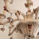 Large hand-painted gilded chandelier mangani ceramiche porcelain