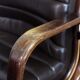 Stoll Giroflex conference chair in leather and 1960s wood