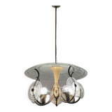 1950’s Etched Glass Light Pendant by Pietro Chiesa