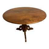 ROUND TABLE IN SOLID WALNUT NINETEENTH