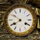 Pendule époque Napoléon III en bronze doré et marbre circa 1850
