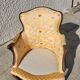 Fauteuil bergere Louis XV peint avec coussin amovible
