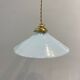 Vintage white opaline pendant light