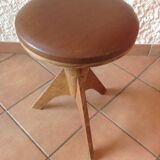Vintage tripod foot piano stool 60s-70s