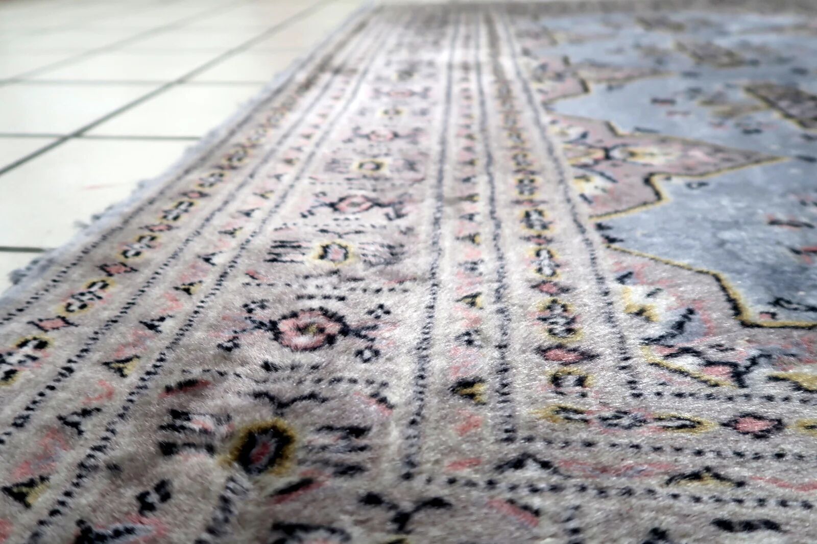 Vintage Uzbek Bukhara handmade rug 95 cm x 147 cm 1950s