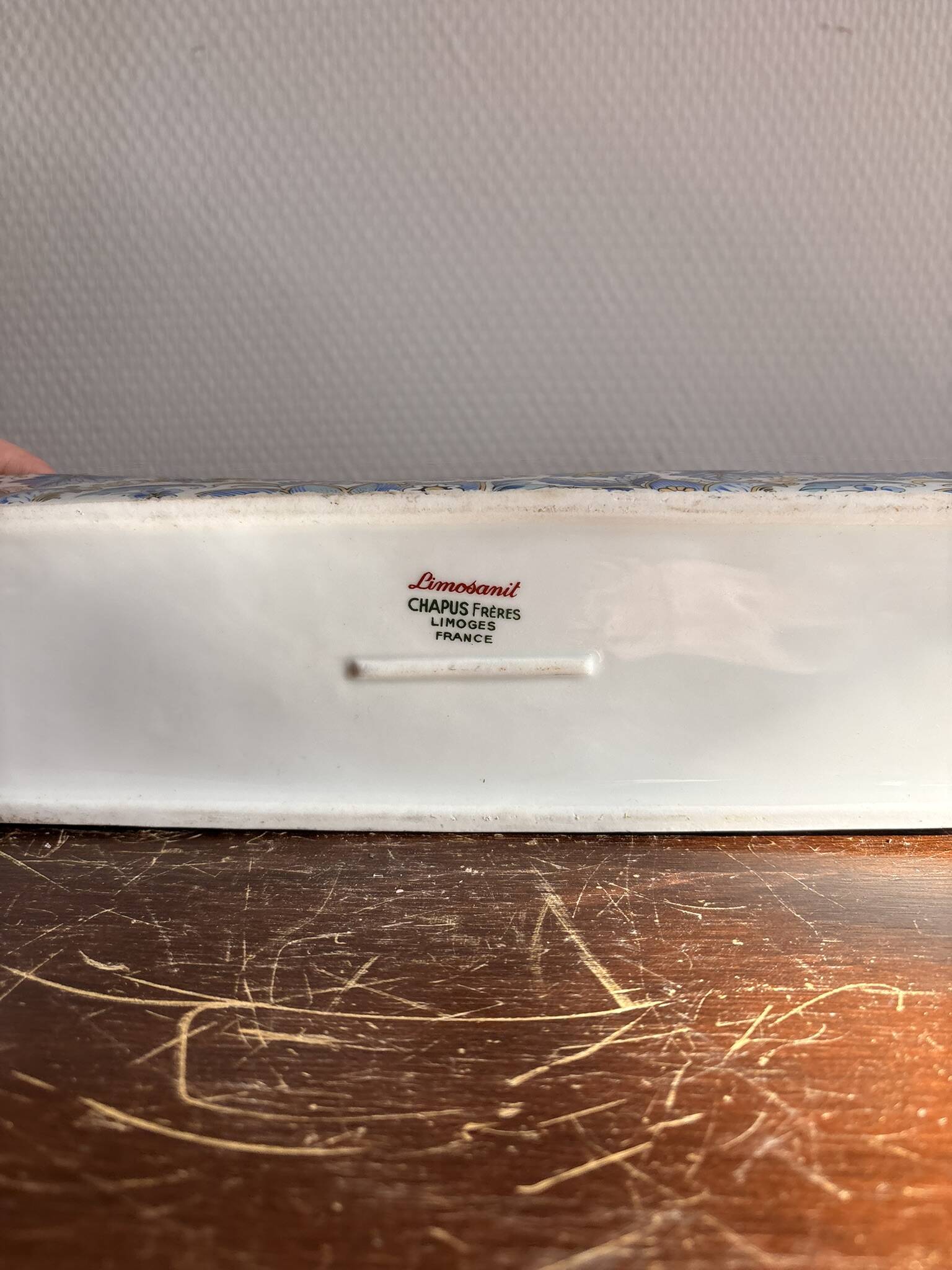 Antique Floral Decorated Porcelain Pill Box Limoges
