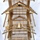 Large vintage bamboo birdcage
