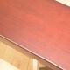 1960's industrial design: big bench mahogany and metal 1.9 m