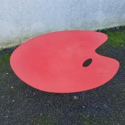 Table formica palette de peintre de 1970