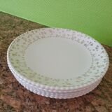 6 assiettes plates Luneville