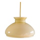 Old pendant light in pale young glass - mounted with cable and new socket