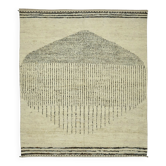 Tapis en laine beige décoratif tribal fait main 267 cm x 305 cm