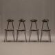 Italian set of mid-century dining chairs, 1960s