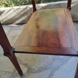 Napoleon III style Worker side table in solid light wood rectangular 1880
