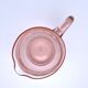 Rounded pink glass decanter