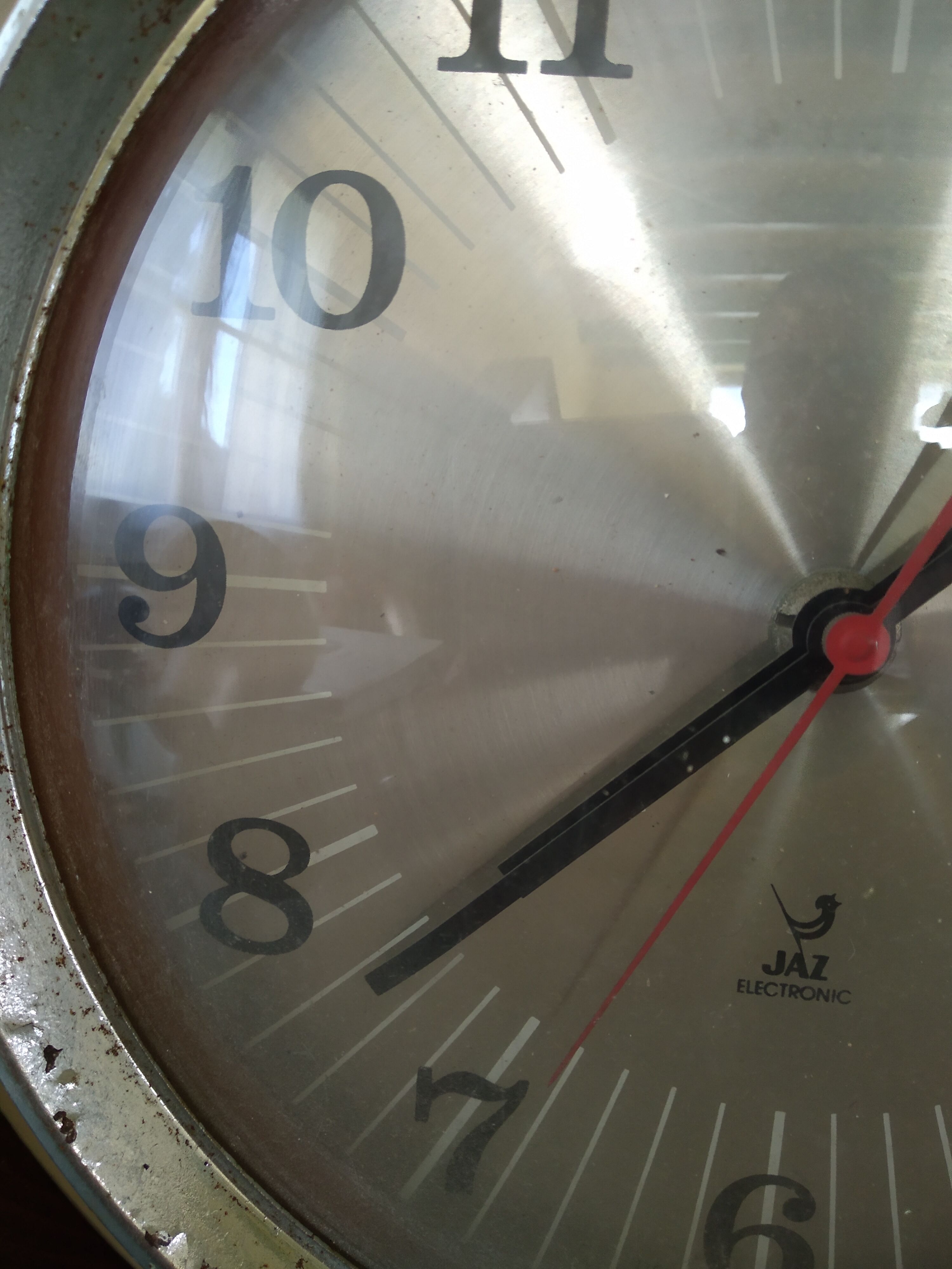 Octagonal pendulum clock JAZ vintage 1970