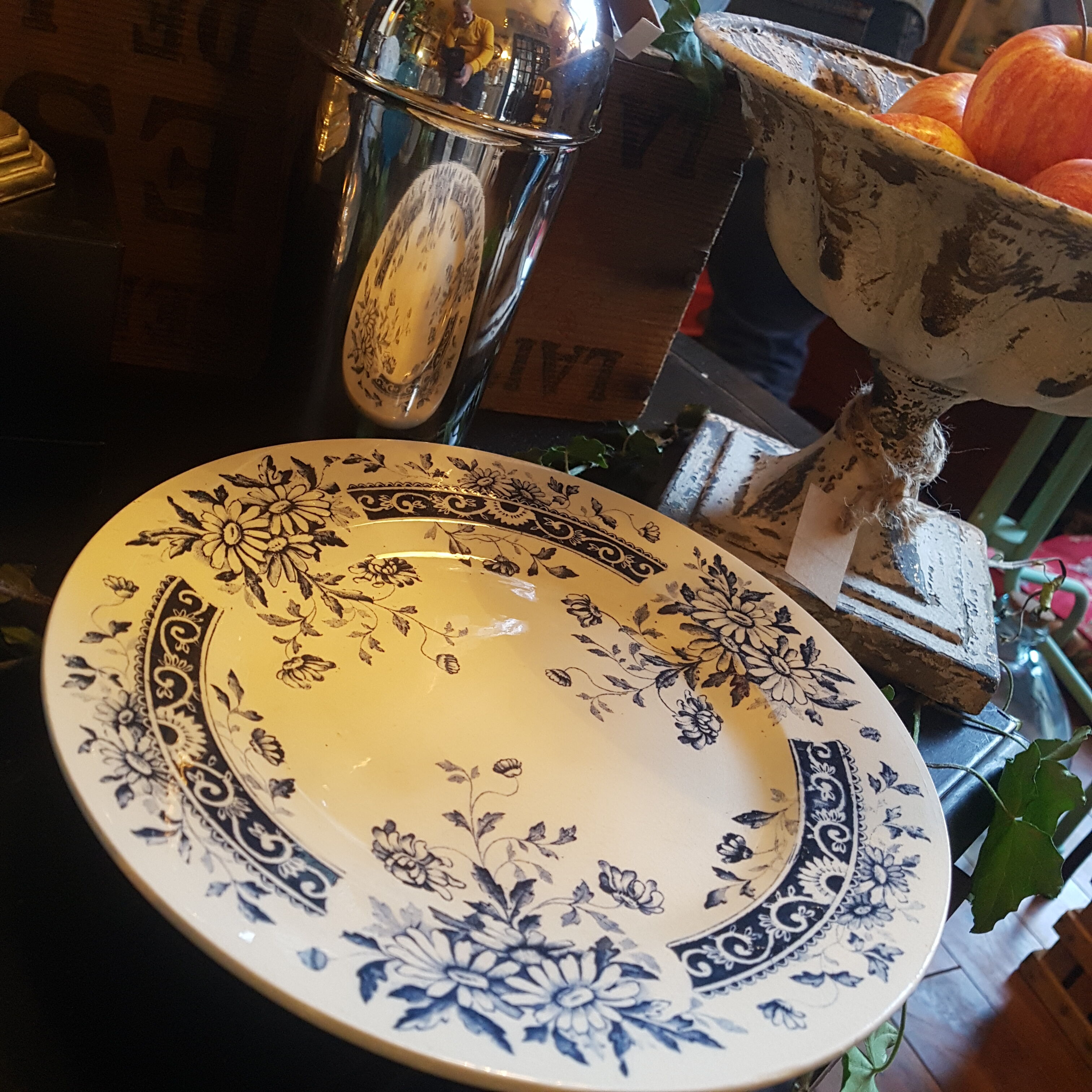 Compotier ceramic decoration flowers